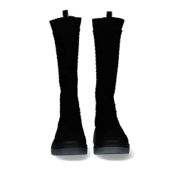 Mulher Exe Shoes Botas*Bota Alta B077-H505 Em Relevo Preto