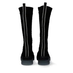 Mulher Exe Shoes Botas*Bota Alta B077-H505 Em Relevo Preto