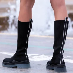 Mulher Exe Shoes Botas*Bota Alta B077-H301 Preto