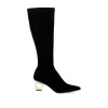 Mulher Exe Shoes Botas*Bota Alta Com Salto Circular Bruna-622 Preto