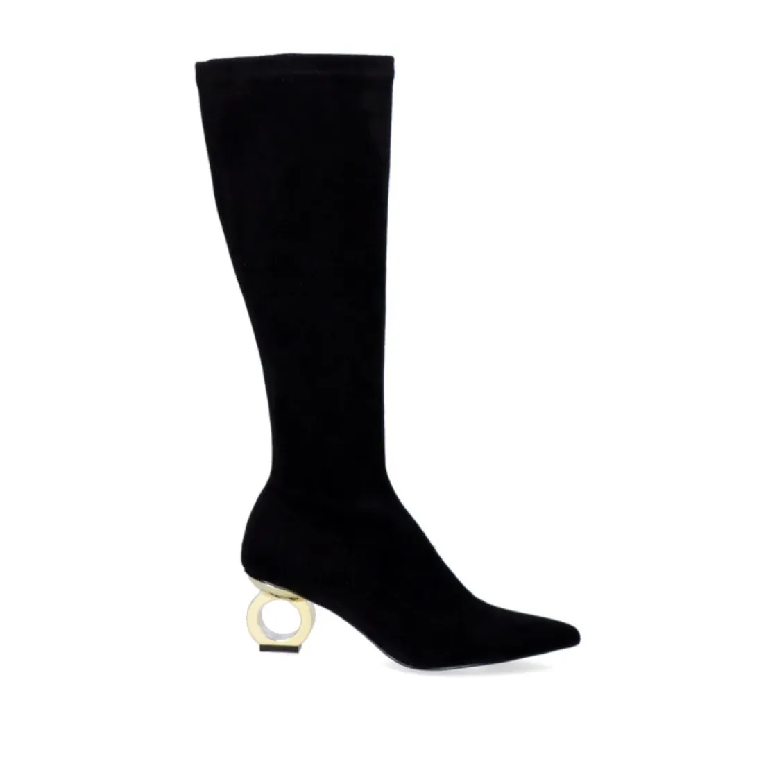 Mulher Exe Shoes Botas*Bota Alta Com Salto Circular Bruna-622 Preto