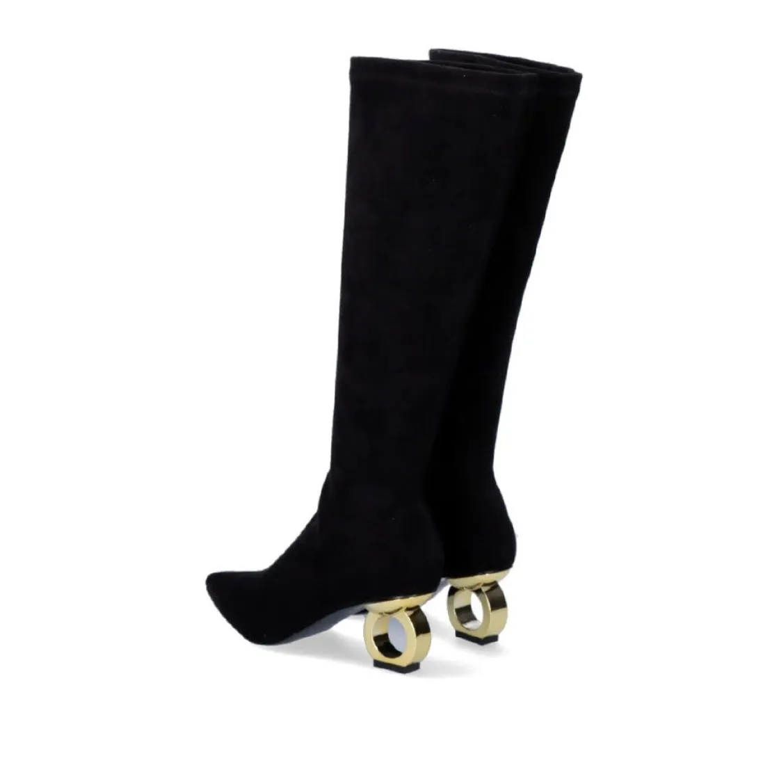 Mulher Exe Shoes Botas*Bota Alta Com Salto Circular Bruna-622 Preto