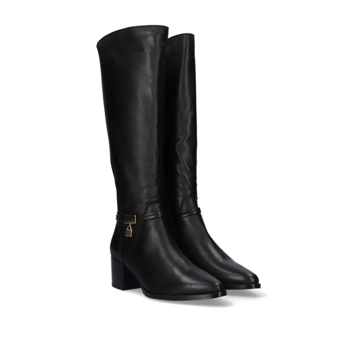 Mulher Exe Shoes Botas*Bota Alta De Couro 748Ha Preto