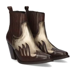 Mulher Exe Shoes Botinhas*Bota Cowboy Oregon-464 Brown