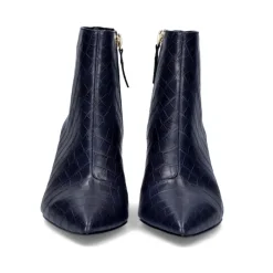 Mulher Exe Shoes Botinhas*Bota De Salto Fino Erica-311 Azul Croco