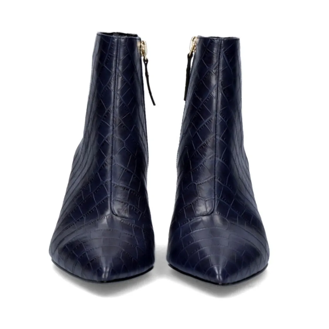 Mulher Exe Shoes Botinhas*Bota De Salto Fino Erica-311 Azul Croco