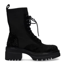 Mulher Exe Shoes Botins*Bota Estilo Militar B079-F150 Preto