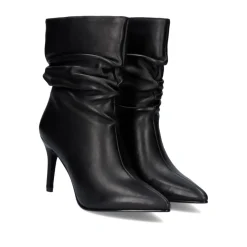 Mulher Exe Shoes Botinhas*Couro De Diana Drapeado-110 Preto