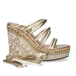 Mulher Exe Shoes Cunhas*Cunha Alta Naomi-922 Ouro