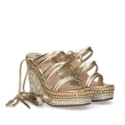 Mulher Exe Shoes Cunhas*Cunha Alta Naomi-922 Ouro