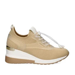 Mulher Exe Shoes Sneakers Mujer*Cunha De Tenis Ex12 Bege