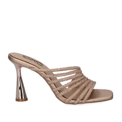 Mulher Exe Shoes Sandálias*Elena-605 Sandalia Salto Pink Gold
