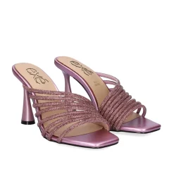 Mulher Exe Shoes Sandálias De Salto*Elina-605 Sandalia Salto Violeta