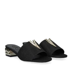 Mulher Exe Shoes Sandálias*Exe Katy-811 Sandalia Glitter Preta