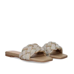 Mulher Exe Shoes Sandálias Planas*Flat Sandal Kelly-658 Taupe