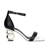 Mulher Exe Shoes Sandálias De Salto*Low Heeled Sandal Lilian-055 Preto Branco