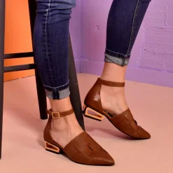 Mulher Exe Shoes Calçados Baixos*Mocasin Paris-100 Camelo