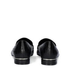Mulher Exe Shoes Calçados Baixos*Mocassim Com Corrente Em Dourado Verona-171 Em Preto Croco