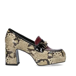 Mulher Exe Shoes Flat Shoes*Mocassim Exe Marion-821 Cobra Bege