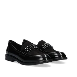 Mulher Exe Shoes Flat Shoes*Mocassim Exe Violet-419 Preto