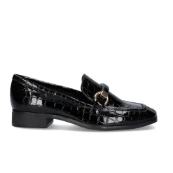 Mulher Exe Shoes Calçados Baixos*Mocassins Estilo Charol Emilia-587 Preto Coco