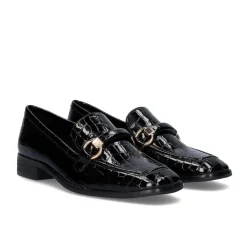 Mulher Exe Shoes Calçados Baixos*Mocassins Estilo Charol Emilia-587 Preto Coco