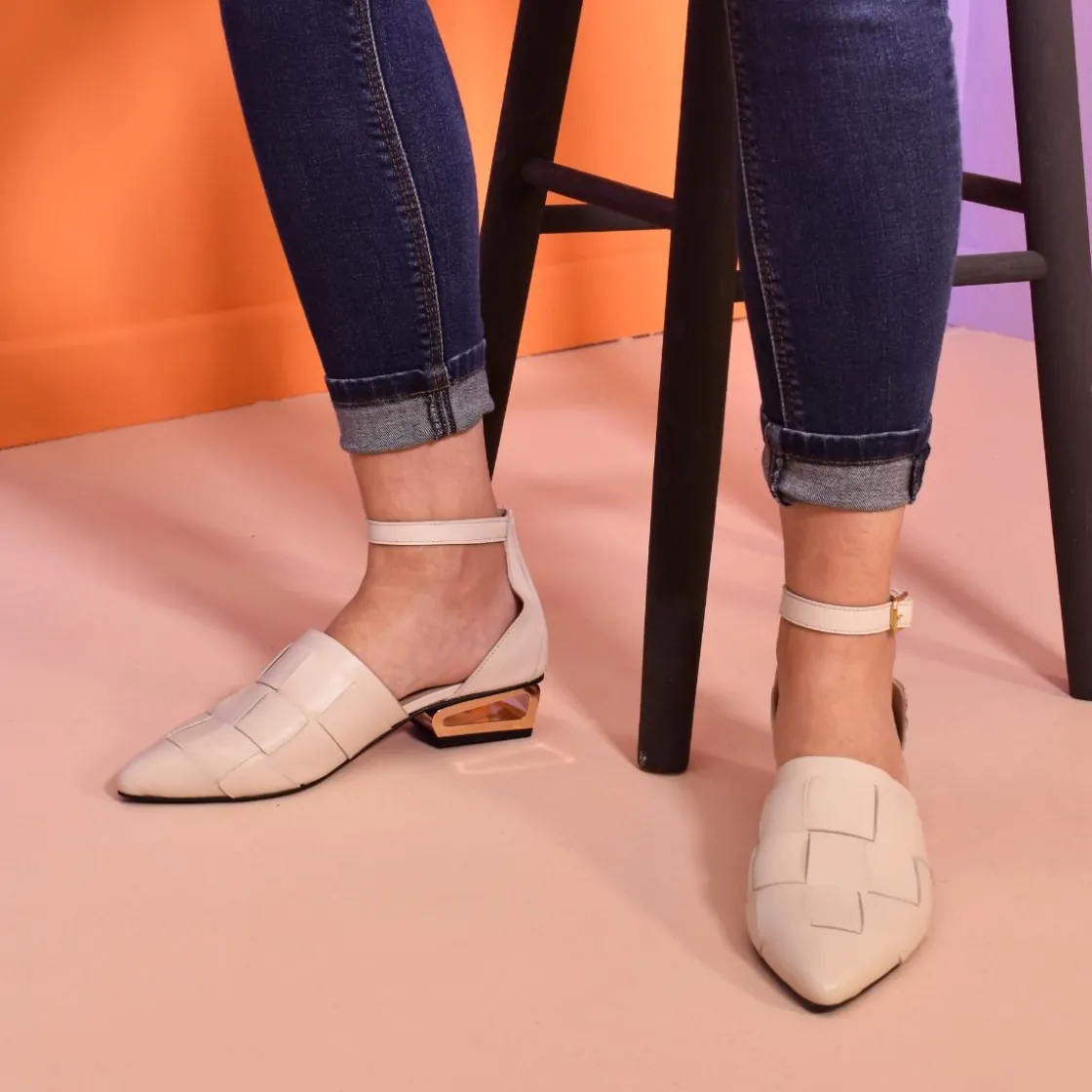 Mulher Exe Shoes Calçados Baixos*Moccasin Paris-100 Offblanco