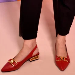 Mulher Exe Shoes Calçados Baixos*Moccasin Paris-140 Vermelho