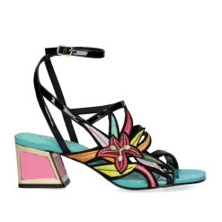 Mulher Exe Shoes Sandálias De Salto*Nova Sandalia De Salto Baixo Luisa-400 Preto
