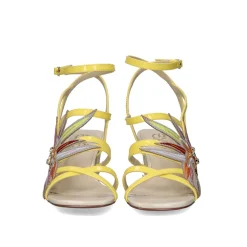 Mulher Exe Shoes Sandálias De Salto*Nova Sandalia De Salto Baixo Luisa-400 Amarelo