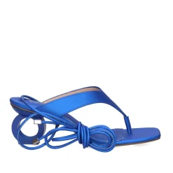 Mulher Exe Shoes Sandálias De Salto*Novo Sandalia De Salto Baixo Brenda-314 Azul