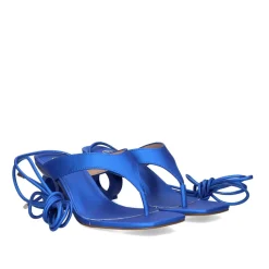 Mulher Exe Shoes Sandálias De Salto*Novo Sandalia De Salto Baixo Brenda-314 Azul