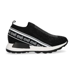 Mulher Exe Shoes Sneakers Mujer*Plataforma De Tenis Ex9210A Preto Brilhante