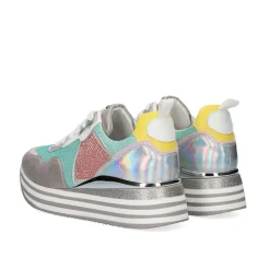 Mulher Exe Shoes Sneakers Mujer*Plataforma De Tenis Rg2210 Azul