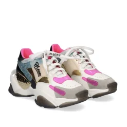 Mulher Exe Shoes Sapatilhas E Tenis*Plataforma Sneaker Xy166-1 Branco Dourado