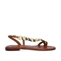 Mulher Exe Shoes Sandálias Planas*Sandale Plate 646 Chios Marrom