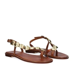 Mulher Exe Shoes Sandálias Planas*Sandale Plate 646 Chios Marrom