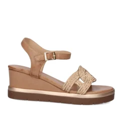 Mulher Exe Shoes Cunhas*Sandalia Com Cunha Ipanema-926 Rosa Dourado