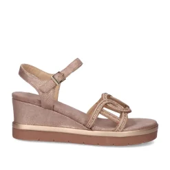 Mulher Exe Shoes Cunhas*Sandalia Com Cunha Ipanema-952 Rosa Dourado