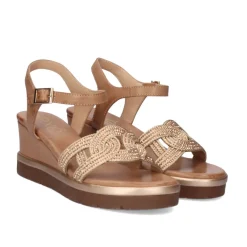 Mulher Exe Shoes Cunhas*Sandalia Com Cunha Ipanema-926 Rosa Dourado