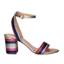 Mulher Exe Shoes Sandálias De Salto*Sandalia De Salto Adele-477 Snake Multicolorido