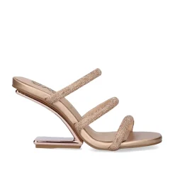 Mulher Exe Shoes Sandálias De Salto*Sandalia De Salto Alto Maggie-822 Strass Ouro Rosa