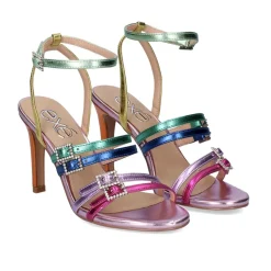 Mulher Exe Shoes Sandálias De Salto*Sandalia De Salto Alto Rebeca-313 Multicolor
