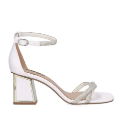 Mulher Exe Shoes Sandálias De Salto*Sandalia De Salto Baixo Mina-160 Branco