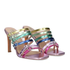 Mulher Exe Shoes Sandálias*Sandalia De Salto Exe Victoria -343 Metalic Multicolor