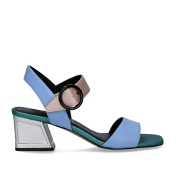 Mulher Exe Shoes Sandálias De Salto*Sandalia De Salto Quadrado Luisa-515 Aqua