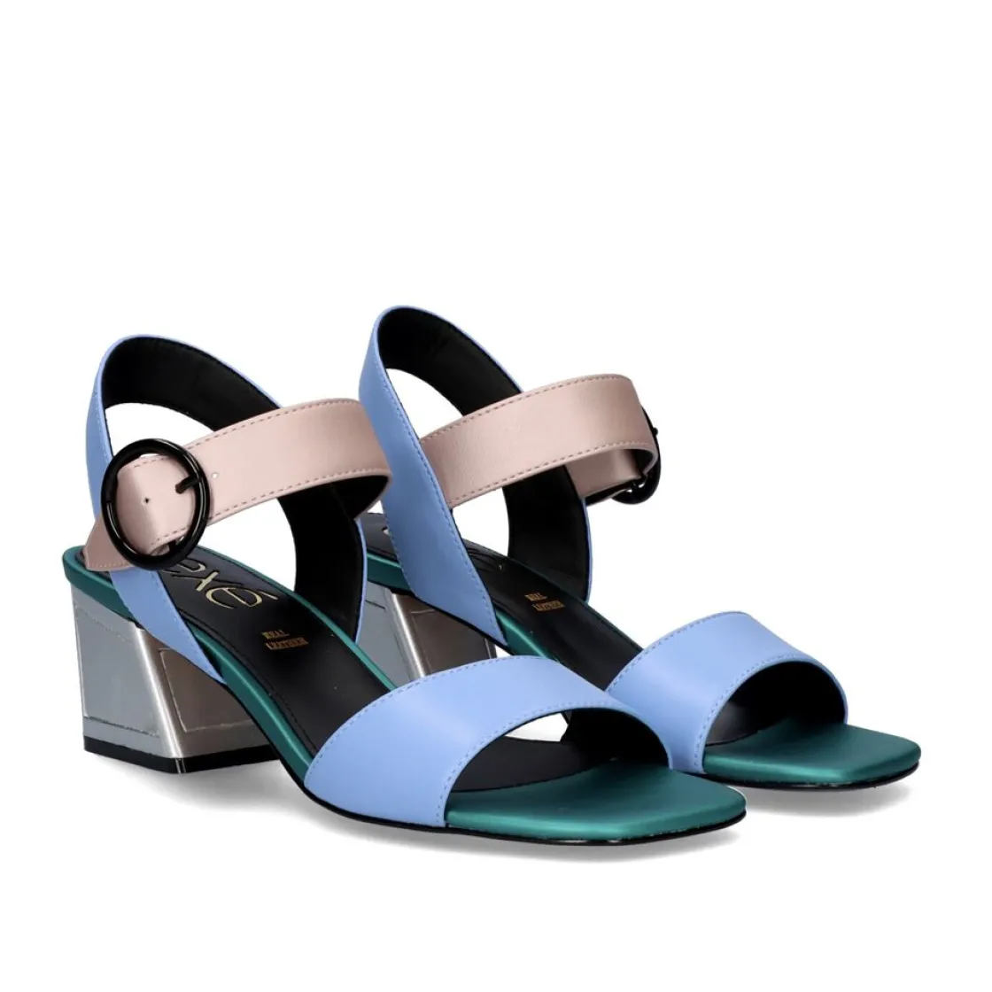 Mulher Exe Shoes Sandálias De Salto*Sandalia De Salto Quadrado Luisa-515 Aqua
