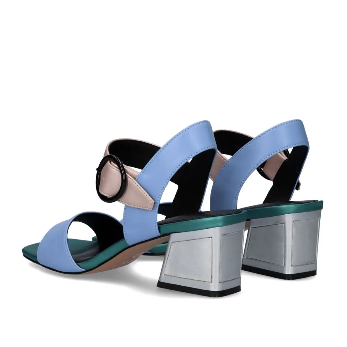 Mulher Exe Shoes Sandálias De Salto*Sandalia De Salto Quadrado Luisa-515 Aqua