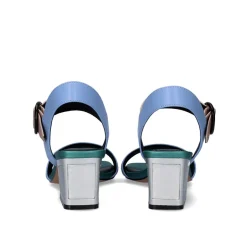 Mulher Exe Shoes Sandálias De Salto*Sandalia De Salto Quadrado Luisa-515 Aqua