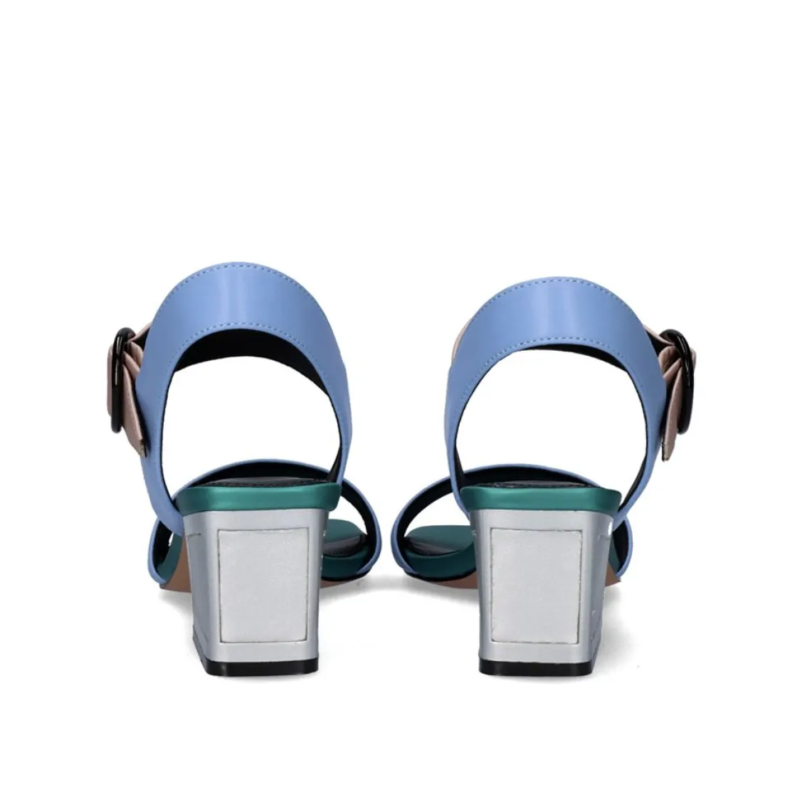 Mulher Exe Shoes Sandálias De Salto*Sandalia De Salto Quadrado Luisa-515 Aqua